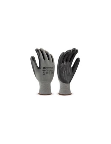 GUANTE NYLON GRIS/NITRILO NEGRO NYN/N  EN388 (3121X)