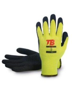 GUANTE LATEX RUGOSO AMARILLO/NEGRO 302GRIP EN388 (2142X)