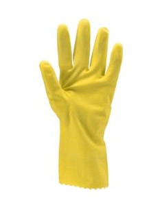 GUANTE LATEX AMARILLO 5030 FLOCADO 0,4MM EN388 EN374 2