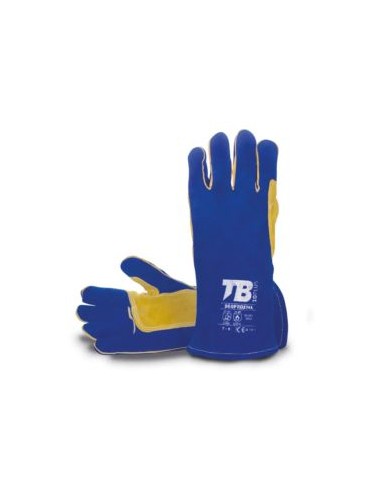 GUANTE 960 SOLDADOR SERRAJE AZUL C/RFZO. Y KEVLAR T/ÚNICA