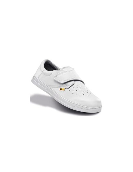 ZAPATO CONIL PERFORADO MICROFIBRA BLANCO O2 SRC