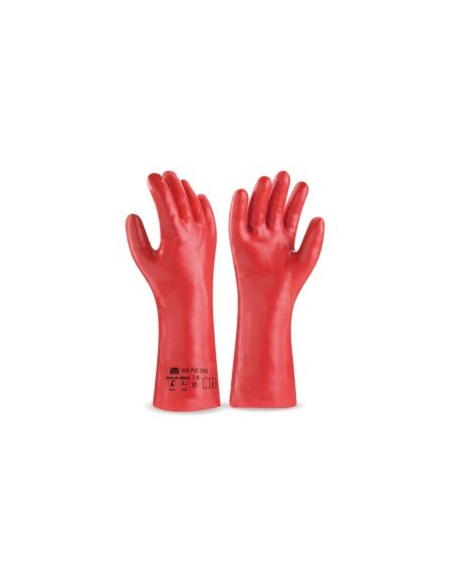 GUANTE PVC ROJO 35 cm.  688-PVC35 T/9