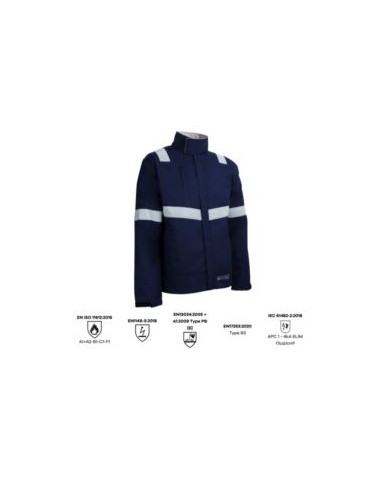SOFTSHELL TUISTO 5TUI12 IGNIF./ANTIEST./ARC.ELEC MARINO REFLEX