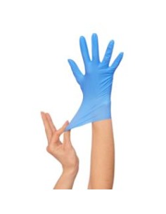 GUANTE NITRILO AZUL NO EMPOLVADO AQL 1,5 N35B (Caja 100uds.)
