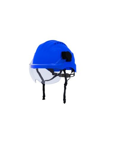 CASCO CURRO VISOR CON BARBUQUEJO C/GAFA INCOLORA CLMX