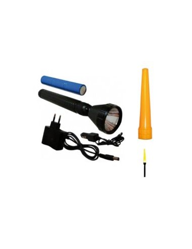 LINTERNA 1689 SUPER LED BASIC 12/220v 3W + CONO AMARILLO