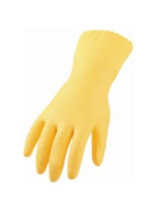 GUANTE LATEX AMARILLO RF1 FLOCADO 0,4MM EN388 EN374