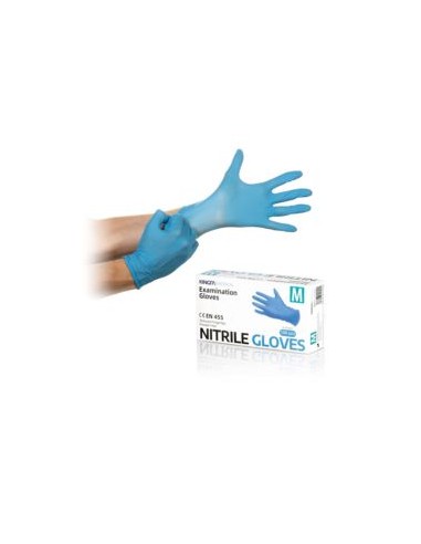 GUANTE NITRILO AZUL NO EMPOLVADO KINGFA (Caja de 100uds.)