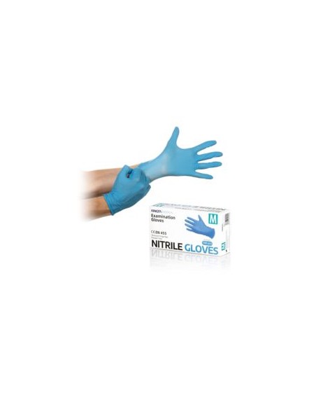 GUANTE NITRILO AZUL NO EMPOLVADO KINGFA (Caja de 100uds.)