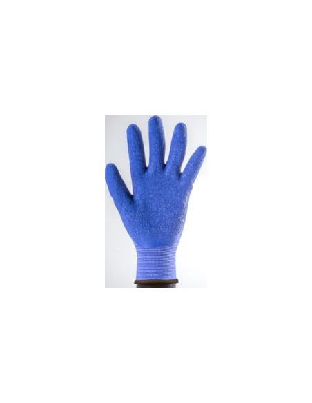 GUANTE NYLON/LATEX RUGOSO AZUL 1LACB EN388(3131X)