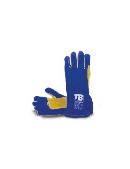 GUANTE 960 SOLDADOR SERRAJE AZUL C/RFZO. Y KEVLAR T/ÚNICA