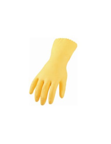 GUANTE LATEX AMARILLO RF1 FLOCADO 0,4MM EN388 EN374