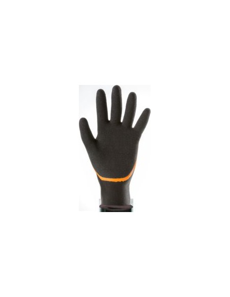 GUANTE 1NISN NYLON NEGRO/NITRILO NARANJA ARENOSO 3/4