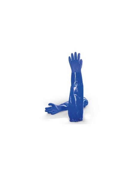 GUANTE PVC AZUL DE 62cm TB 666LONG EN388-EN374