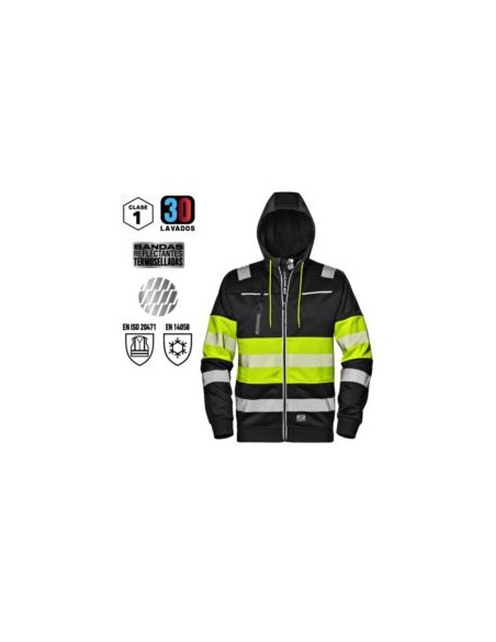 SUDADERA CONTRAST 35% ALG. 300GR B/SEGM. EN471