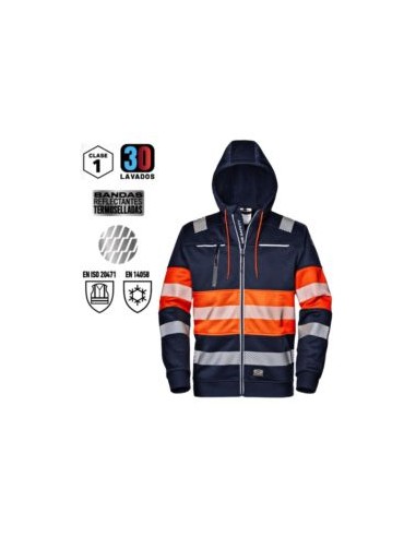 SUDADERA CONTRAST 35% ALG. 300GR B/SEGM. EN471