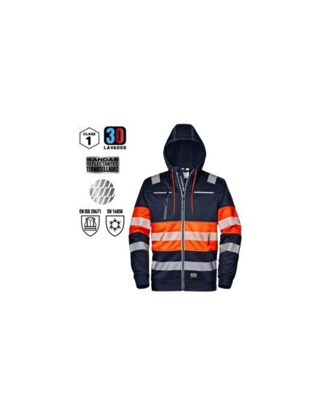 SUDADERA CONTRAST 35% ALG. 300GR B/SEGM. EN471