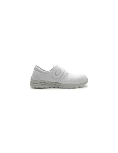 ZAPATO FRESNO BLANCO PERF. C/VELCRO MICROFIBRA O1 CI SRC
