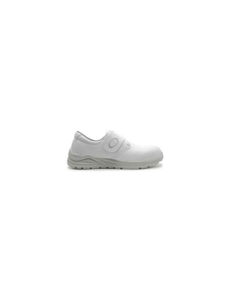 ZAPATO FRESNO BLANCO PERF. C/VELCRO MICROFIBRA O1 CI SRC