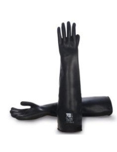 GUANTE LATEX NEGRO 60cm TB 9075/60  EN388-EN374  T/10