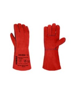 GUANTE 916-B34 SOLDADOR SERRAJE ROJO DE 34CM