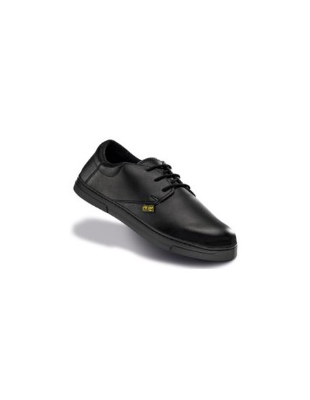ZAPATO MALAGA MICROFIBRA NEGRO CIERRE CORDONES 02 SRC