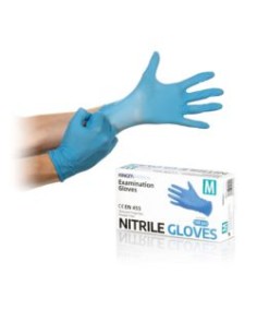 GUANTE NITRILO AZUL NO EMPOLVADO KINGFA (Caja de 100uds.)