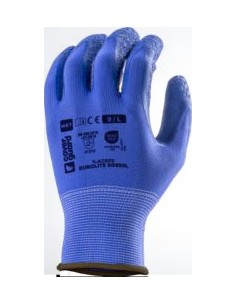 GUANTE NYLON/LATEX RUGOSO AZUL 1LACB EN388(3131X)
