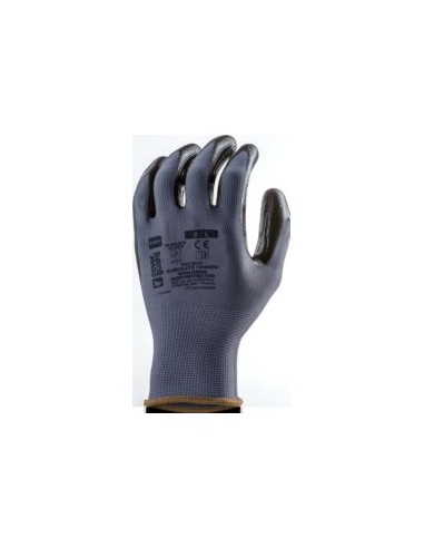 GUANTE 1NIBB NYLON GRIS/NITRILO NEGRO EN388 (4121X)