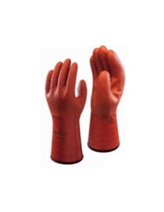 GUANTE PVC NARANJA 30CM SHOWA 460 EN388-EN374-EN511
