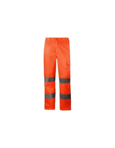 PANTALON 155P CONFORT 60% ALG. FORRADO FL.NARANJA. EN471