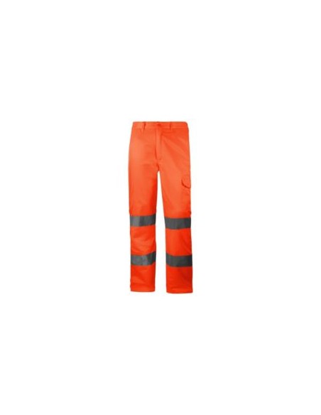 PANTALON 155P CONFORT 60% ALG. FORRADO FL.NARANJA. EN471