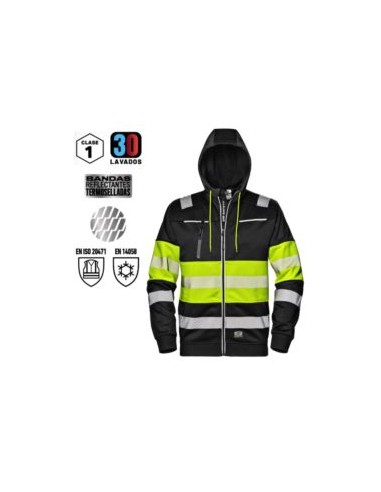 SUDADERA CONTRAST 35% ALG. 300GR B/SEGM. EN471