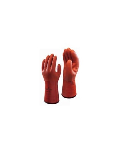 GUANTE PVC NARANJA 30CM SHOWA 460 EN388-EN374-EN511