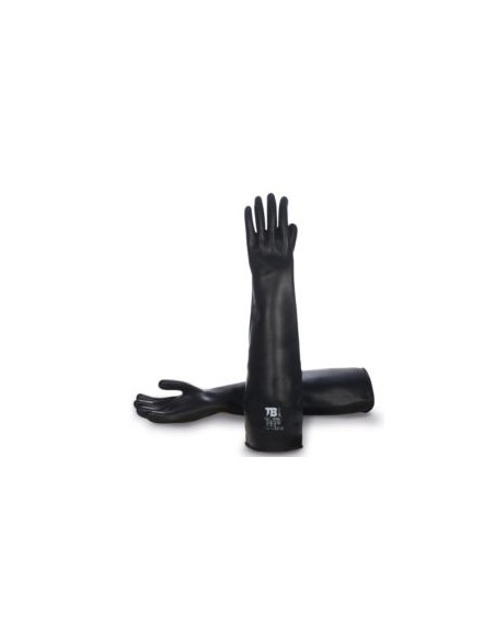GUANTE LATEX NEGRO 60cm TB 9075/60  EN388-EN374  T/10