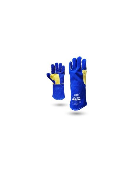 GUANTE SOLDADOR AZUL WG002B  EN388(4243) EN407(413X3X)