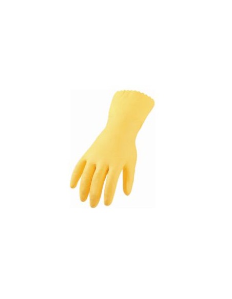 GUANTE LATEX AMARILLO RF1 FLOCADO 0,4MM EN388 EN374