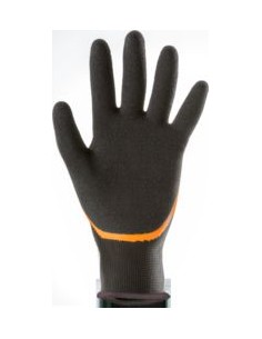 GUANTE 1NISN NYLON NEGRO/NITRILO NARANJA ARENOSO 3/4 2