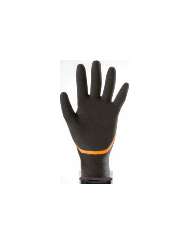 GUANTE 1NISN NYLON NEGRO/NITRILO NARANJA ARENOSO 3/4