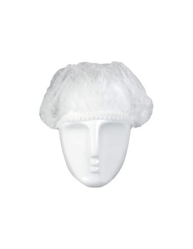 GORRO DESECHABLE BLANCO C/GOMA AJUSTABLE CLIP52W