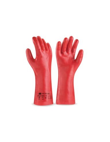 GUANTE PVC ROJO 35 cm.  688-PVC35 T/9