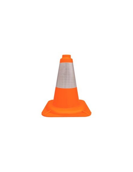 CONO NARANJA FLEXIBLE C/REFLEX. PVC BLANDO 45cm. 90402