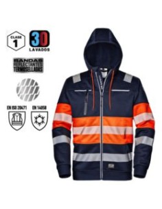 SUDADERA CONTRAST 35% ALG. 300GR B/SEGM. EN471 2