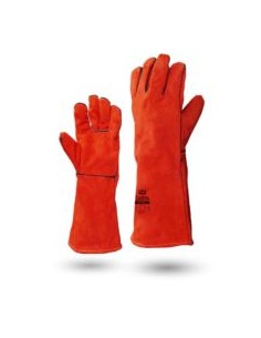 GUANTE SOLDADOR HILO KEVLAR ROJO REF.GS001R  EN388-EN407