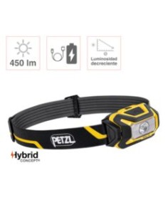 FRONTAL PETZL ARIA 1R (450 Lumens) C/BATERIA ILUMINACIÓN DE 10-70MT.