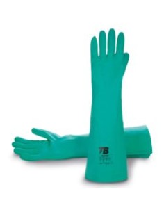 GUANTE NITRILO VERDE SATINADO 9009/45S-L 45,5 cm.