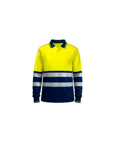 POLO DRAGO PLUS M/L BICOLOR BANDA SEG. EN471