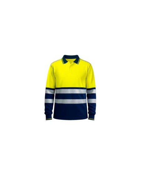 POLO DRAGO PLUS M/L BICOLOR BANDA SEG. EN471