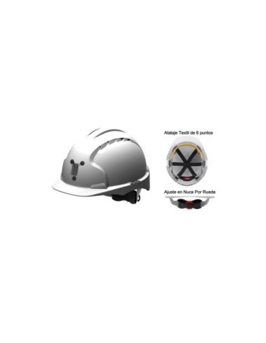 CASCO EVO3 AJE179-300-100 BLANCO CON PORTA LAMPARAS EN397