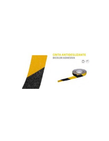CINTA ADH. ANTIDESLIZANTE 25x1800mm AMAR/NEGRA 47937